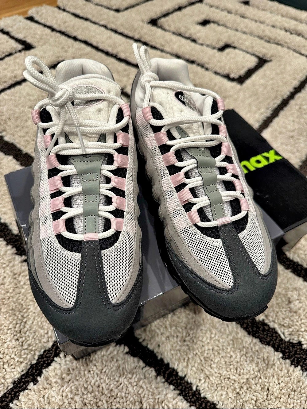 Nike Air Max 95 Big Bubble Sneakers Black & Pink Women's US 7 BRAND NEW w/ BOX